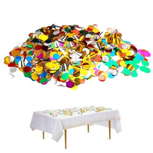 1,5 Cm 100 g Confetti Streudeko Geburtstag, Farbige Eindicken Konfetti Geburtstag Tischdeko, Konfetti Hochzeit, Geburtstagsdeko Tisch Happy Birthday Tischdeko für Dekoration von Geburtstagstischen von EXIN DECHEN