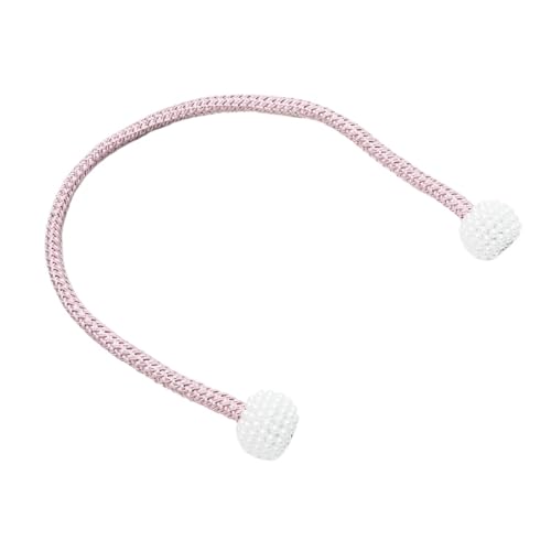 EXKURPOO Raffhalter 2 Stück Magnete Vorhänge Schellen Vorhanghalter Bommel Raffhalter Magnetische Clips Hängende Bälle Krawatte Zurück Home Decora Zubehör(Pink) von EXKURPOO