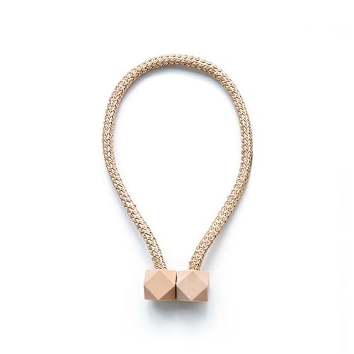 EXKURPOO Raffhalter Magnetische einfarbige Vorhanghaken Raffhalter Raffhalter Schnalle Clips Holdbacks Vorhang Raffhalter for Wohnzimmer Schlafzimmer Dekoration(Beige Pink) von EXKURPOO