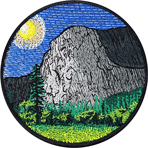 Alpen Bergsteiger Aufnäher Bergliebe Aufkleber | Wetterfestes Gesticktes Bügelbild Naturfreunde Patch Applikation zum aufbügeln - Umweltschutz Aufbügler Klettersteig Abzeichen | 80x80mm von EXPRESS-STICKEREI