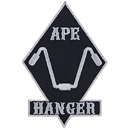 Biker Aufnäher APE HANGER Aufbügler Cruiser Patch/Bügelbilder zum annähen | Geschenk Cruiser Applikation für Jacke/Weste/Jeans/Motorradkoffer | 60x90mm von EXPRESS-STICKEREI