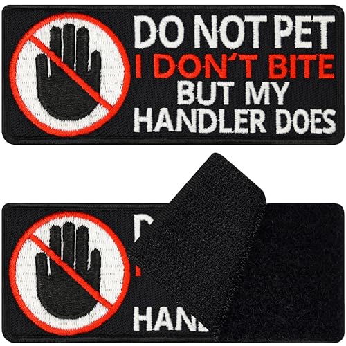 Service Dog Patch Hunde Patches lustig Klett Patch Assistenzhunde Hund Aufnäher Hunde Patch (Do not pet - Klettpatch) von EXPRESS-STICKEREI