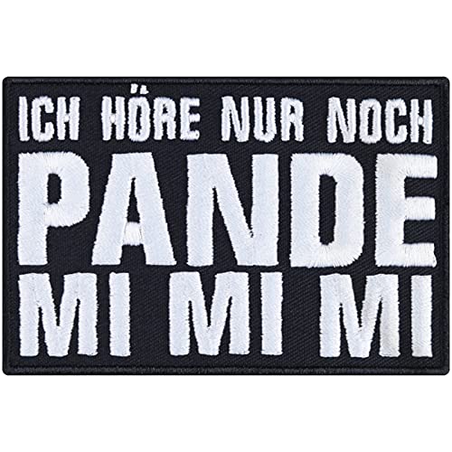 MIMIMI Aufnäher "Ich höre nur PANDE-MIMIMI" Querdenker Aufbügler/Patch/Bügelbilder |Impfgegner Applikation | DIY Flicken für Jacke/Jeans/Tasche | 90x60mm von EXPRESS-STICKEREI