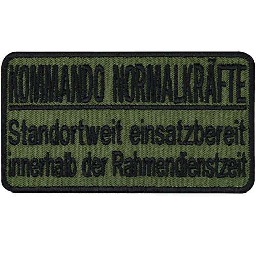 Militär Aufnäher "Kommando Normalkräfte" Army Tactical Morale Patch Bundeswehr Abzeichen Bundesheer, Militär Geschenk Applikation für Uniform/alle Stoffe | 90x50mm von EXPRESS-STICKEREI