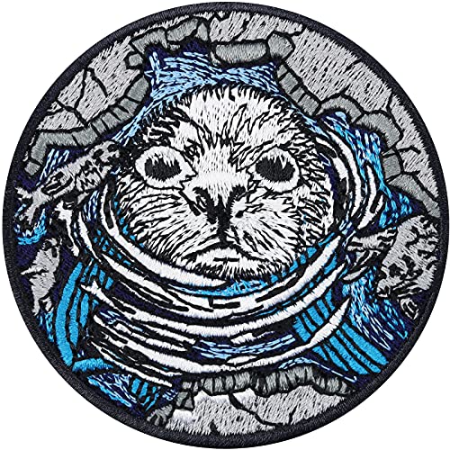 SEEHUND im Wasser Aufnäher ROBBEN im Eiswasser | Save the ocean Aufbügler Kunstwerk "Preserve & Protect" Umweltschutz Klimaschutz Naturfreunde Aufkleber Bügelbild/Applikation | 70x70mm von EXPRESS-STICKEREI