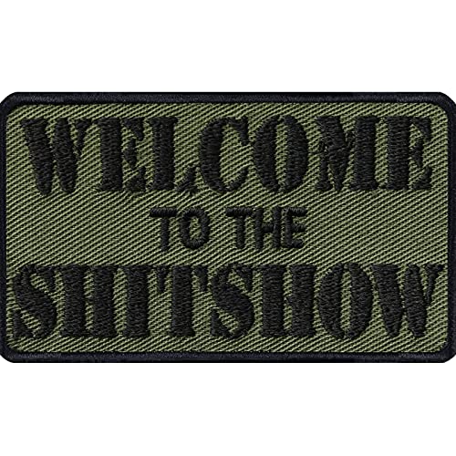 Biker Aufnäher zum annähen/aufbügeln "Welcome to the SHITSHOW" Army Tactical Morale Patch | Militär Geschenk | Applikation für Jacke/Weste/Uniform | 70x40mm von EXPRESS-STICKEREI