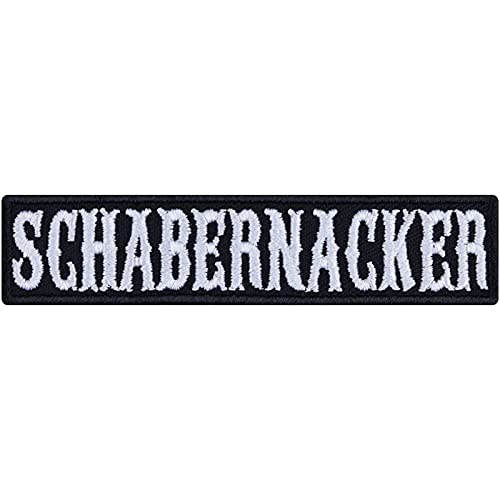 Mundart Aufnäher SCHABERNACKER Aufbügler Schabernack Patch Österreich Bayern Tradition - Oktoberfest Geschenk Applikation zum annähen für alle Stoffe | 90x25mm von EXPRESS-STICKEREI