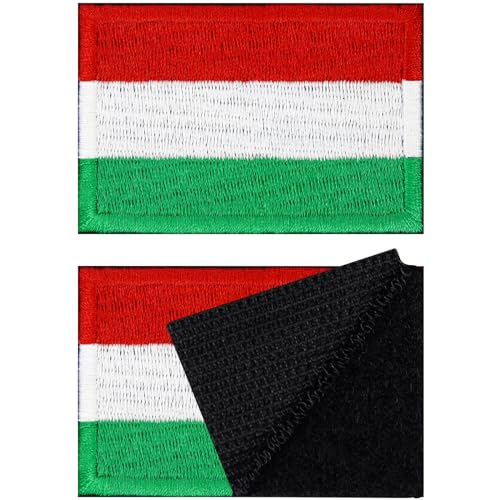 Patches Klett Ungarn | Klett Patch Hungary hook and loop Patch Velkro, Klett Patch, Militär Patch mit Klettverschluss Tactical Morale Patches mit Klett | 40x60mm von EXPRESS-STICKEREI