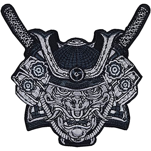 Samurai Warrior Aufnäher Japan Aufbügler Anime Patch japanische Geschichte Bügelbilder Samurai Krieger | Kampfsport Applikation für Jacke/Weste/Jeans/Kimono | 105x100mm von EXPRESS-STICKEREI