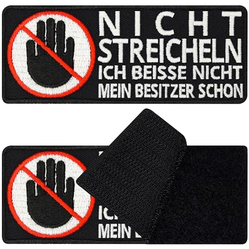 Service Dog Patches Hunde Patches lustige Klett Patch Hunde Assistenzhunde Aufnäher Hunde Patch Hunde (Nicht streicheln - Klettpatch) von EXPRESS-STICKEREI