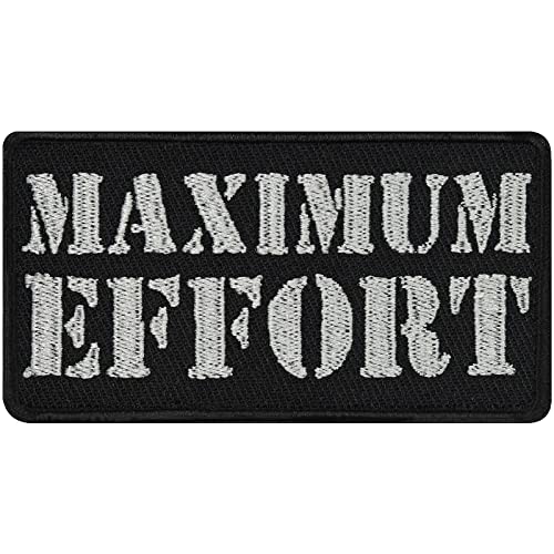 Tactical Morale Patch Maximum Effort Aufnäher Motivation Sticker zum annähen/aufbügeln | Applikation Jeans Flicken Kleidung reparieren Bügelbilder für alle Stoffe | 75x40mm von EXPRESS-STICKEREI