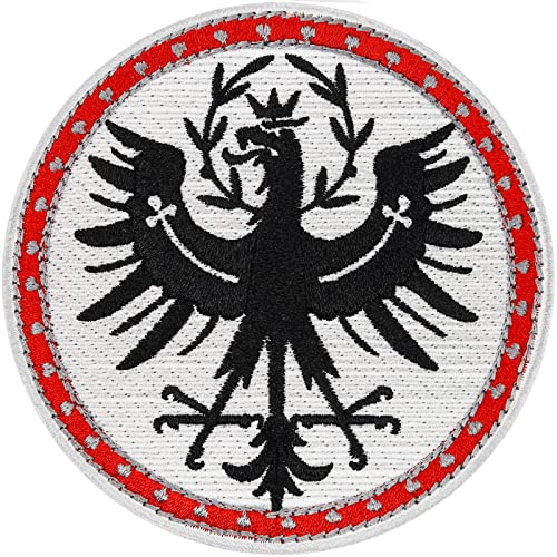 Tirol Aufnäher Tiroler Wappen Bügelbild Österreich Patch zum annähen/aufbügeln | Tiroler Land Adler Abzeichen für Lederhose Trachtenkleidung Applikation für alle Stoffe | 90x90mm von EXPRESS-STICKEREI