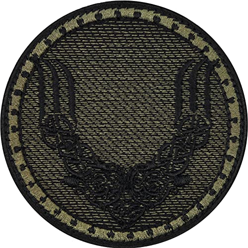 Wikinger Deko Aufnäher Wikingerschild Aufbügler Vikings Patch zum aufnähen/aufbügeln | Tribal Wikinger Sticker Tactical Morale Patches für alle Stoffe | 80x80mm von EXPRESS-STICKEREI