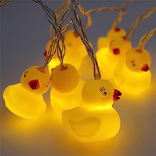 1,5 m 10 LED Cartoon Tier Lichterkette für Mädchen Schlafzimmer Batteriebetriebene LED Lichterkette für Zimmer Geburtstag Party Dekoration (Küken) von EXQUILEG