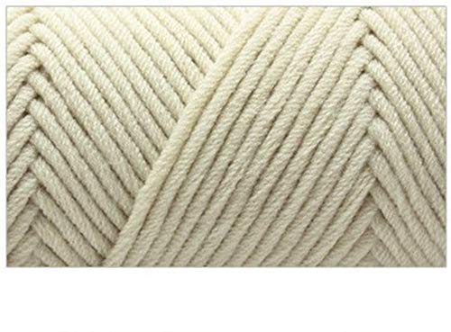 EXQUILEG 2 Stück Wolle Zum Stricken Strickwolle Dicke Weich Handstrickgarn Baumwollgarn für Häkeln und Kunsthandwerk(2x100g) (Beige) von EXQUILEG
