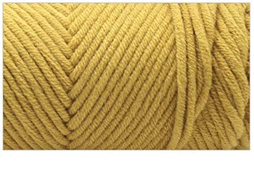 EXQUILEG 2 Stück Wolle Zum Stricken Strickwolle Dicke Weich Handstrickgarn Baumwollgarn für Häkeln und Kunsthandwerk(2x100g) (Kurkuma) von EXQUILEG