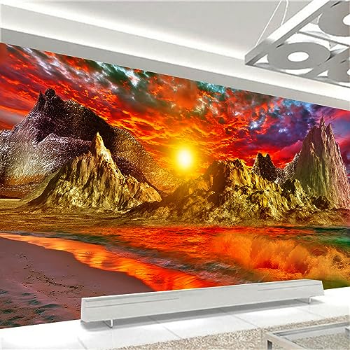 EXQUILEG 5D Diamond Painting Erwachsene Landschaft Full Diamant Bilder, Berge Und Flüsse Diamond Painting Set Diamond Painting, Wanddekoration Zu Hause (120×50CM) von EXQUILEG