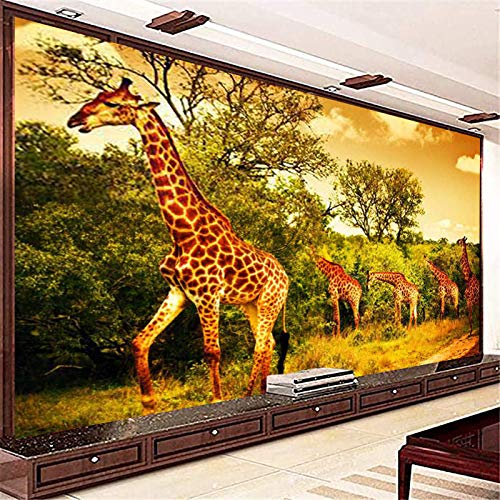 EXQULEG 5D Diamond Painting Kits, Giraffe DIY Diamant Painting Bilder Tier Diamant Malerei Mosaik Cross Stitch Stickerei Zuhause Mauer Dekoration (100x90cm) von EXQULEG