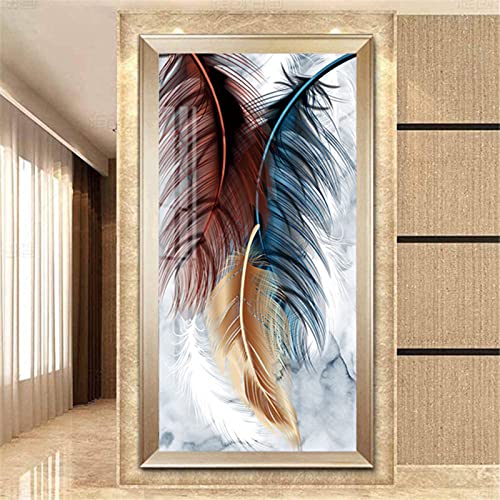 EXQULEG DIY Diamond Painting 5D Diamant Painting Feder Set Full Drill Stickerei Groß Bilder Diamonds Malerei für Home Wand Dekor (40x70cm) von EXQULEG