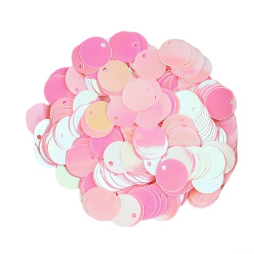 EXTRWORY 10 mm Runde Plastik Pailletten Große Pailletten mit Loch DIY Pailletten für selbstgemachten Schmuck und Kleidung(Pink) von EXTRWORY