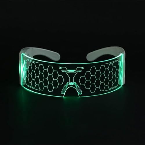 EXTRWORY LED-Brille mit Leuchteffekt für einzigartige Party-Looks, ideal für Musikfestivals und Cosplay-Events (FG14) von EXTRWORY