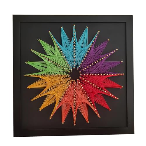 EYANKUNG String Art DIY Bastelsets Zubehör für Erwachsene Anfänger Einzigartiges Frauen Geschenk (Sonnenblume 30,5 x 30,5 cm) von EYANKUNG