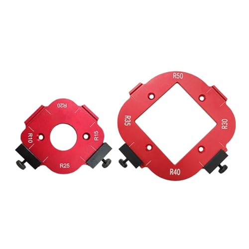 Runde Eckradius-Schablonen, Holzbearbeitung, Frässchablonen, Radiusvorrichtung, Holzbrett, Bogenschneiden, Hilfswerkzeug, Aluminiumlegierung, Bogenwinkel, Positionierungsschablone von EYCOMTOM