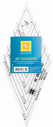 EZ Quilting 45 Degree Diamond Template Tool Lineal, Acryl, Transparent, 11.4 x 26.7 x 0.3 cm von EZ Quilting