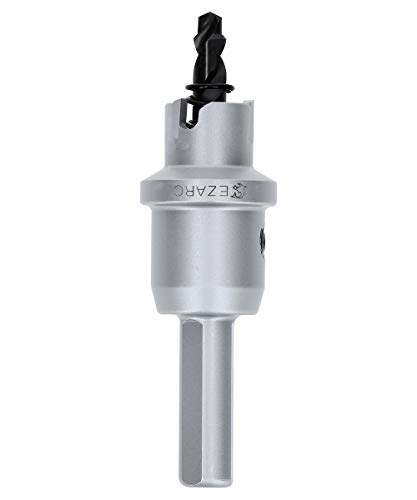 EZARC Lochsäge Hartmetall-Bohrer, leistungsfähiger Lochöffner ideal für Löchern in Edelstahl und Metall, 17mm von EZARC