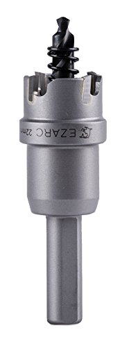 EZARC Lochsäge Hartmetall-Bohrer, leistungsfähiger Lochöffner ideal für Löchern in Edelstahl und Metall, 22mm von EZARC