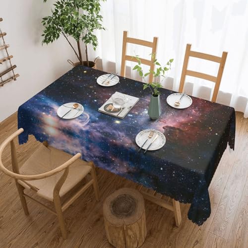 EZDLOWVBA Carina Rechteckige Tischdecke mit Weltraumdruck, abwischbar, wasserabweisend, Tischdecke für Zuhause, Esszimmer, Küche, Party, 137 x 183 cm von EZDLOWVBA