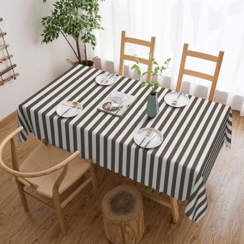 EZDLOWVBA Rechteckige Tischdecke, abwischbar, wasserabweisend, für Zuhause, Esszimmer, Küche, Party, 137 x 183 cm, Braun von EZDLOWVBA