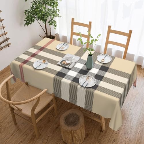 EZDLOWVBA Rechteckige Tischdecke, abwischbar, wasserabweisend, für Zuhause, Esszimmer, Küche, Party, 137 x 183 cm, Grau von EZDLOWVBA