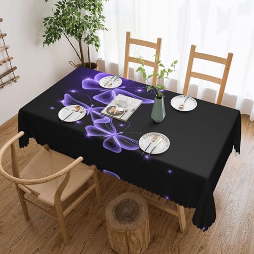 EZDLOWVBA Rechteckige Tischdecke, abwischbar, wasserabweisend, für Zuhause, Esszimmer, Küche, Party, 137 x 183 cm, Violett von EZDLOWVBA