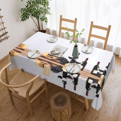 EZDLOWVBA Rechteckige Tischdecke, abwischbar, wasserabweisend, für Zuhause, Esszimmer, Küche, Party, 137 x 183 cm von EZDLOWVBA