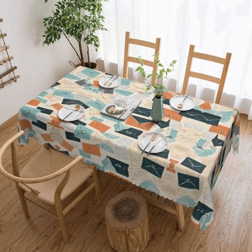 EZDLOWVBA Rechteckige Tischdecke, abwischbar, wasserabweisend, für Zuhause, Esszimmer, Küche, Party, 137 x 183 cm von EZDLOWVBA