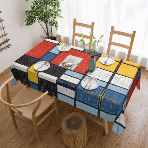 EZDLOWVBA Rechteckige Tischdecke, abwischbar, wasserabweisend, für Zuhause, Esszimmer, Küche, Party, 137 x 183 cm von EZDLOWVBA