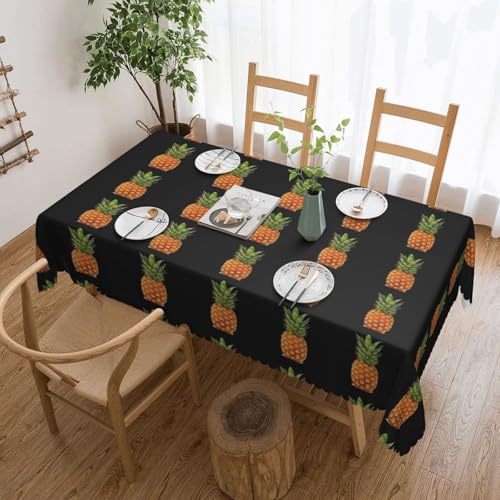 EZDLOWVBA Rechteckige Tischdecke mit Ananas-Druck, abwischbar, wasserabweisend, Tischdecke für Zuhause, Esszimmer, Küche, Party, 137 x 183 cm von EZDLOWVBA