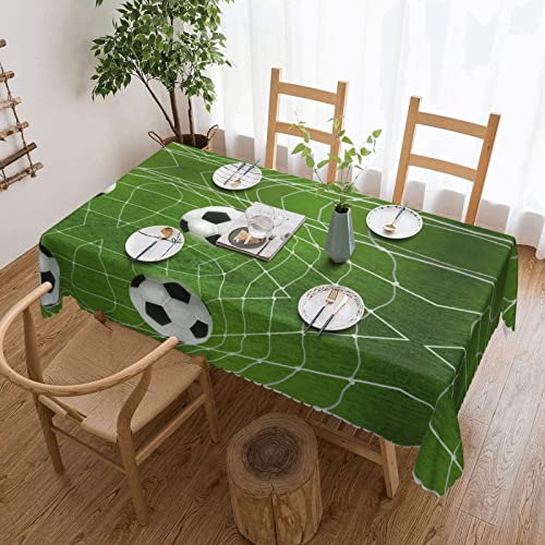 EZDLOWVBA Rechteckige Tischdecke mit Fußballdruck, abwischbar, wasserabweisend, Tischdecke für Zuhause, Esszimmer, Küche, Party, 137 x 183 cm von EZDLOWVBA