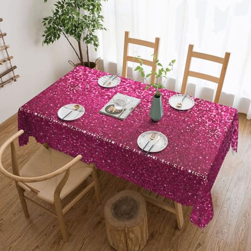 EZDLOWVBA Rechteckige Tischdecke mit Glitzermuster, abwischbar, wasserabweisend, Tischdecke für Zuhause, Esszimmer, Küche, Party, 137 x 183 cm von EZDLOWVBA