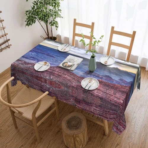 EZDLOWVBA Rechteckige Tischdecke mit Grand Canyon-Druck, abwischbar, wasserabweisend, Tischdecke für Zuhause, Esszimmer, Küche, Party, 137 x 183 cm von EZDLOWVBA