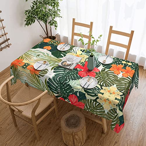 EZDLOWVBA Rechteckige Tischdecke mit Hawaii-Druck, abwischbar, wasserabweisend, Tischdecke für Zuhause, Esszimmer, Küche, Party, 137 x 183 cm von EZDLOWVBA