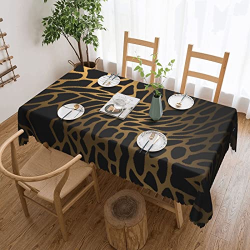 EZDLOWVBA Rechteckige Tischdecke mit Leopardenmuster, abwischbar, wasserabweisend, Tischdecke für Zuhause, Esszimmer, Küche, Party, 137 x 183 cm von EZDLOWVBA