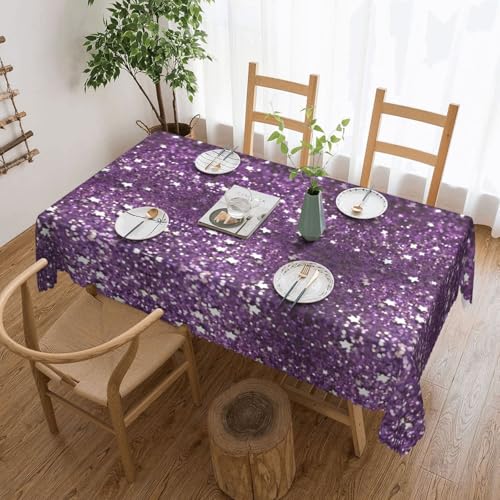 EZDLOWVBA Rechteckige Tischdecke mit Paillettenmuster, abwischbar, wasserabweisend, Tischdecke für Zuhause, Esszimmer, Küche, Party, 137 x 183 cm von EZDLOWVBA