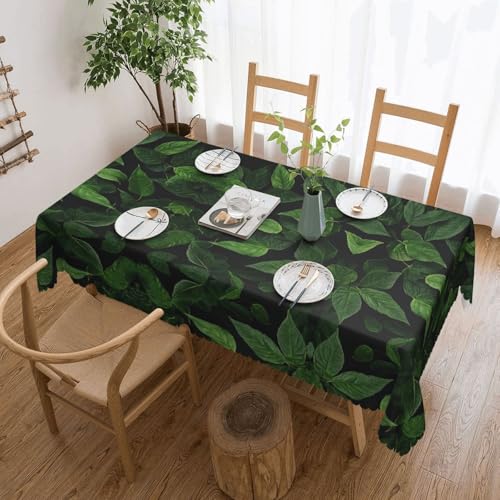 EZDLOWVBA Rechteckige Tischdecke mit St. Patricks-Day-Blätter-Druck, abwischbar, wasserabweisend, Tischdecke für Zuhause, Esszimmer, Küche, Party, 137 x 183 cm von EZDLOWVBA