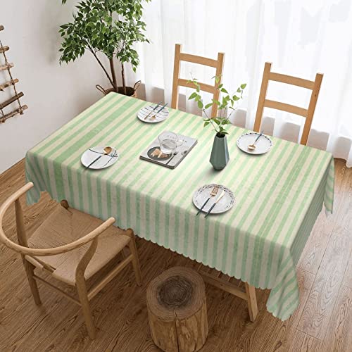 EZDLOWVBA Rechteckige Tischdecke mit gestreiftem Druck, abwischbar, wasserabweisend, Tischdecke für Zuhause, Esszimmer, Küche, Party, 137 x 183 cm von EZDLOWVBA