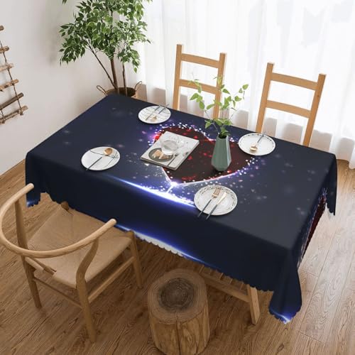 EZDLOWVBA Rechteckige Tischdecke mit herrlichem Sternendruck, abwischbar, wasserabweisend, Tischdecke für Zuhause, Esszimmer, Küche, Party, 137 x 183 cm von EZDLOWVBA