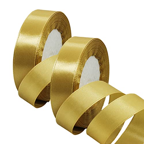 2 Rollen 15 mm breites dunkelrotes Geschenkband für Geschenkverpackungen, 22 m, rotes Satinband für Hochzeit, Auto, Weihnachten, Kuchen, Geschenkband, Haarschleife, Blumenstrauß, Basteln, von EZVFIRPDFZ