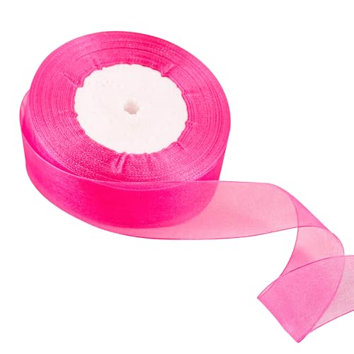 20 mm weinrotes Organzaband zum Verpacken von Geschenken, 45 m, weinrotes Organzaband, 20 mm Organza-Chiffonband, dickes Band für Geschenkverpackung, Haarschleife, Weihnachtsband, Kuchen, Hochzeit, von EZVFIRPDFZ