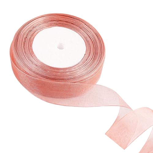 20 mm weinrotes Organzaband zum Verpacken von Geschenken, 45 m, weinrotes Organzaband, 20 mm Organza-Chiffonband, dickes Band für Geschenkverpackung, Haarschleife, Weihnachtsband, Kuchen, Hochzeit, von EZVFIRPDFZ